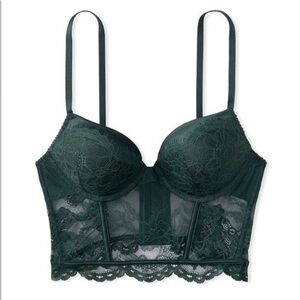 6 PC  Victoria’s Secret Very Sexy Bombshell Santa Push-Up Corset Top & Cape Set